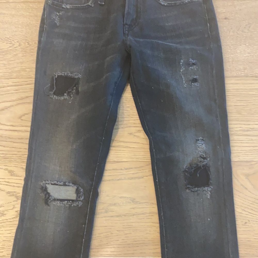 R13 Faded Black Patch Jean - 27 - Picture 3 of 7
